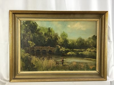Lot 57 - Peter L. Oliver (1927-2006) pair of oils, On Somerset Marsh and May Fly Time, signed, 24cm x 36.5cm, framed