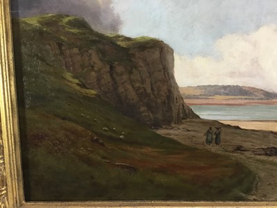 Lot 68 - William George Shrubsole RCA (1856-1889) - North Wales Estuary, signed, 51cm x 76cm, in gilt frame