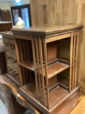 Lot 1224 - Early 20th century mahogany revolving bookcase