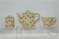 Lot 2141 - Wedgwood primrose Jasper ware bamboo three...