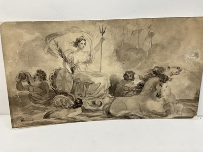 Lot 110 - Group of 19th century works on paper