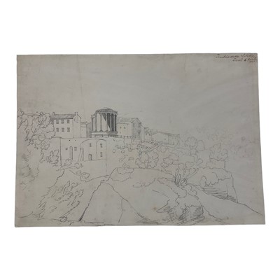 Lot 116 - Grand Tour pencil study of ruins, various other works on paper