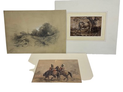 Lot 117 - Group of 19th century works on paper