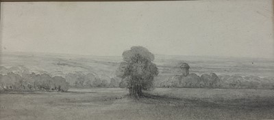 Lot 125 - Manner of John Warwick Smith (1749-1831) pencil and wash, hillock