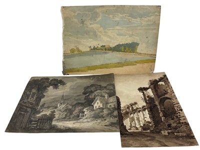 Lot 129 - English School, 18th century, three works on paper