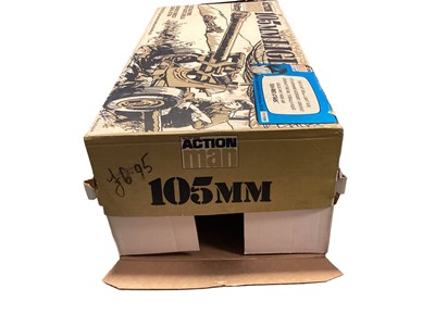 Lot 107 - Palitoy action Man 105mm Light Gun, with instruction sheet & ammunition, boxed with original internal packaging No.34720 (1)