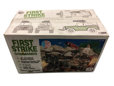 Lot 123 - American Plastic Toys Inc First Strike Commando, with stickers & instruction sheet, boxed with accessories No.7782 (1)