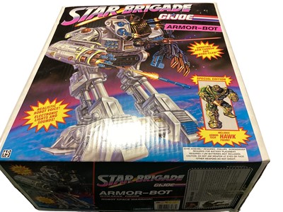 Lot 125 - Hasbro Armor-Tech Special Edition Star Brigade GI Joe Armor-Bot Robot Space Warrior with Hawk Figure, Shooting ArmCannon & Robo Claw, sealed box No.06166 (1)