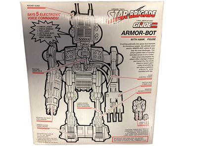 Lot 125 - Hasbro Armor-Tech Special Edition Star Brigade GI Joe Armor-Bot Robot Space Warrior with Hawk Figure, Shooting ArmCannon & Robo Claw, sealed box No.06166 (1)