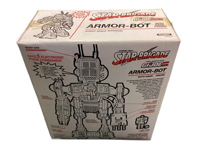 Lot 125 - Hasbro Armor-Tech Special Edition Star Brigade GI Joe Armor-Bot Robot Space Warrior with Hawk Figure, Shooting ArmCannon & Robo Claw, sealed box No.06166 (1)