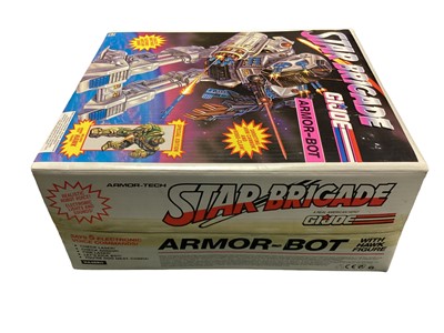 Lot 125 - Hasbro Armor-Tech Special Edition Star Brigade GI Joe Armor-Bot Robot Space Warrior with Hawk Figure, Shooting ArmCannon & Robo Claw, sealed box No.06166 (1)