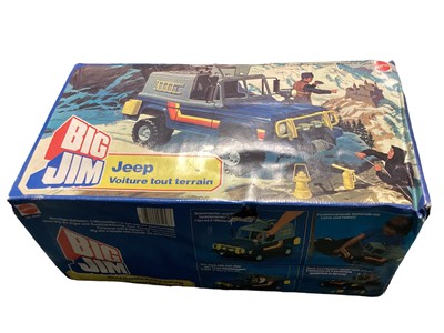 Lot 124 - Mattel Big Jim Jeep with stickers & accessories, boxed (crumpled one end) No.5258 (1)