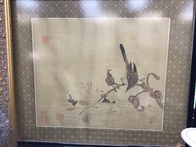 Lot 139 - Pair of Chinese paintings on silk