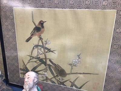 Lot 28 - Pair of Chinese paintings on silk