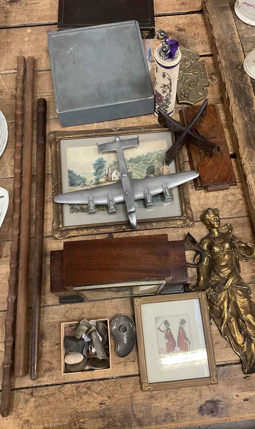 Lot 83 - Sundry items including clock, antiquities, sundries