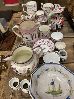 Lot 85 - Collection of 19th century lustre wares and similar pottery