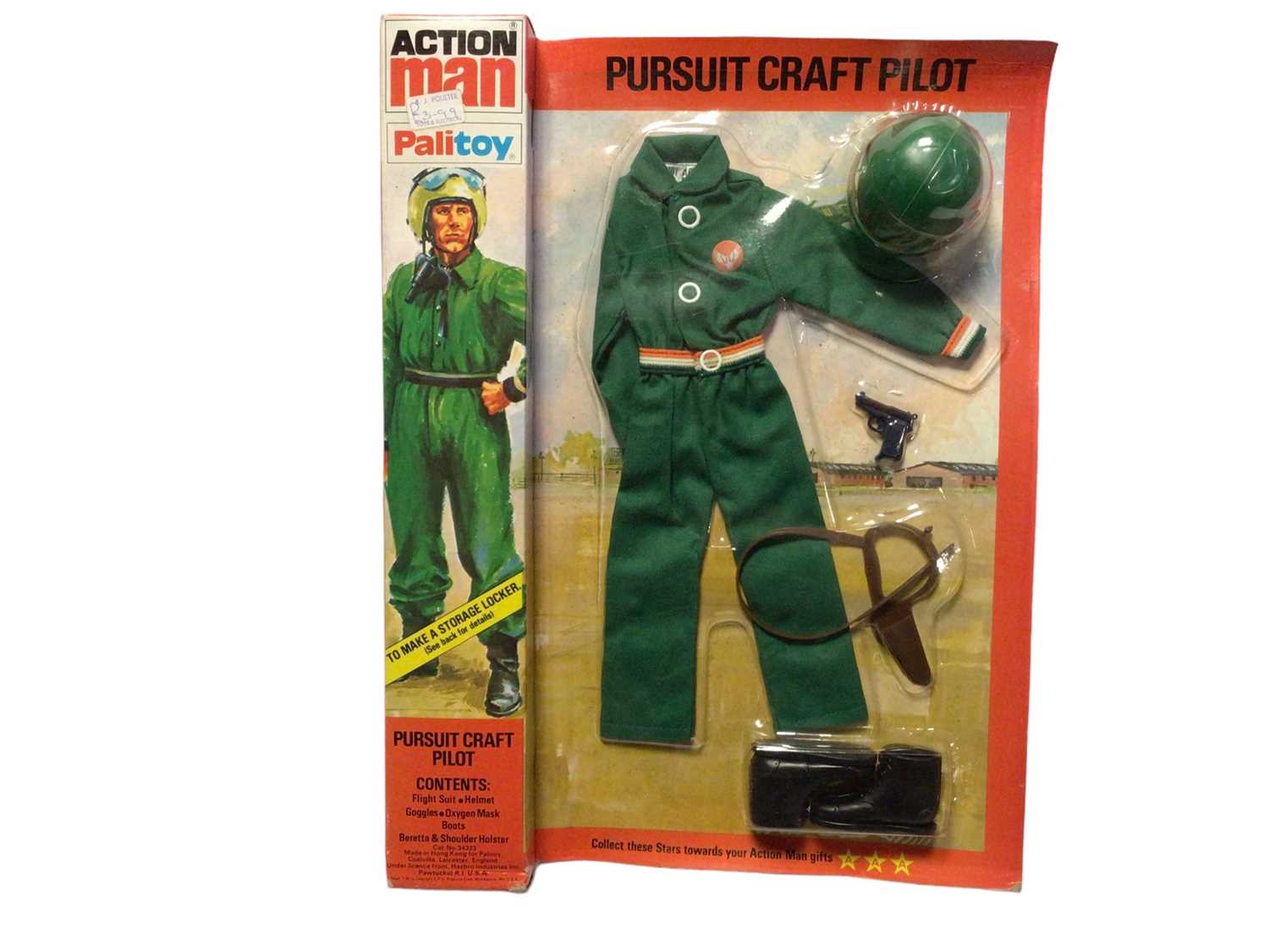 Lot 17 - Palitoy Action Man (1978-1984) Pursuit Craft Pilot Outfit, in locker box packaging No.34323 (1)