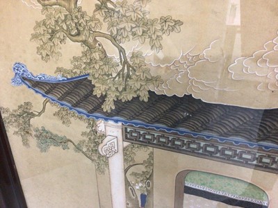 Lot 931 - Large 19th century Chinese painting on paper