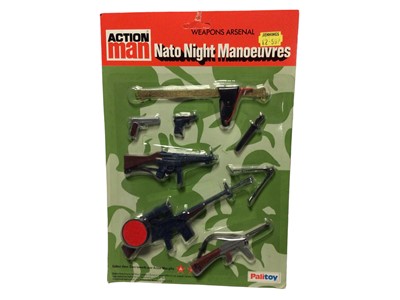 Lot 44 - Palitoy Action Man Nato Night Manoeuvres & El Alamein Weapons Arsenals