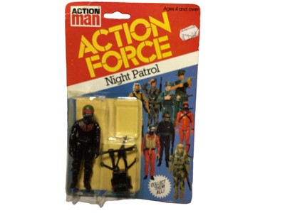Lot 72 - Palitoy Action Man Action Force Series 1 Night Patrol with 3 3/4" action figure & accessories, on punched card with blister pack (1)