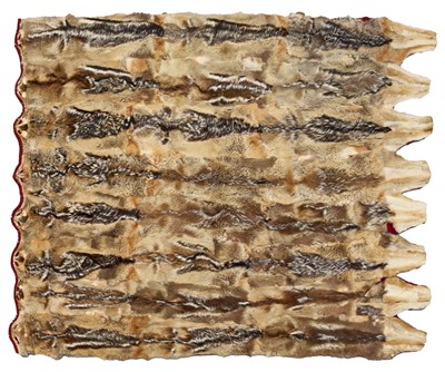 Lot 878 - Early 20th century fur rug formed from pelts, 153cm x 187cm