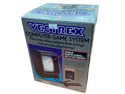 Lot 2412 - 1980s Vectrex computer game system with games in original box, believed to be working.