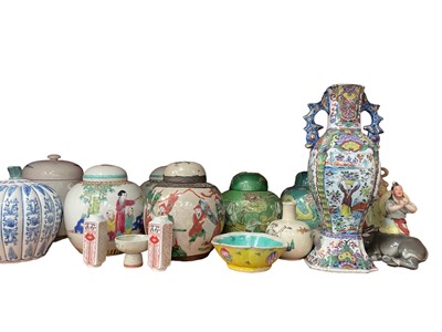 Lot 117 - Collection of Oriental ginger jars and similar ceramics