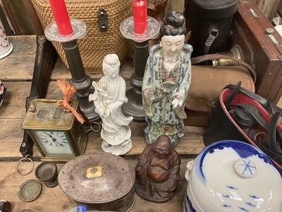 Lot 86 - Collection of ceramics and sundry works of art **PLEASE NOTE THAT THE PEWTER CANDLESTICKS ARE NO LONGER IN THIS LOT**