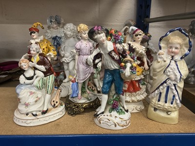 Lot 28 - Collection of porcelain figurines and sundry ceramics