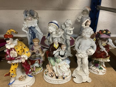 Lot 28 - Collection of porcelain figurines and sundry ceramics