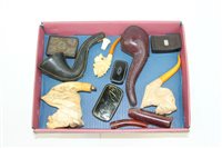 Lot 3760 - Collection of Carsved meerschaum pipes, cased...