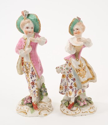 Lot 170 - Pair of Bow figures of ‘New Dancers’, circa 1765