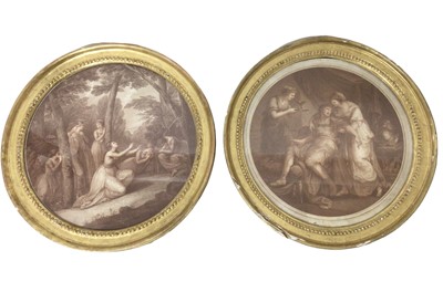 Lot 799 - Pair of early 19th century tondo stipple engravings