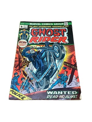 Lot 3 - Marvel Comics Ghost Rider #1 (1973) (UK Price Variant) First solo-title for Ghost Rider + Cameo first appearance of Daimon Hellstrom (The Son of Satan)