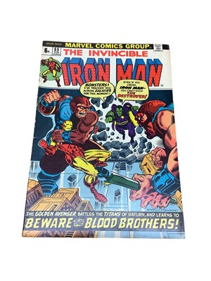 Lot 12 - Marvel Comics The Invincible Iron Man #54 & 55 (1973) (UK Price Variant) Key Bronze issues with multiple First Appearances - First appearances of Thanos (Avengers), Drax the Destroyer (Guardians of...