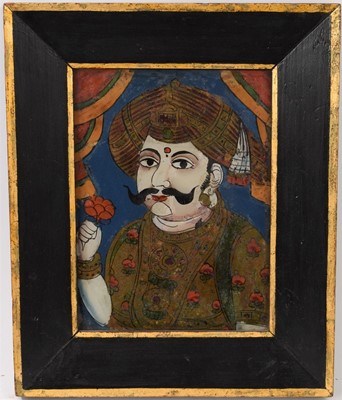 Lot 868 - Indian School, 19th century, reverse painting on glass