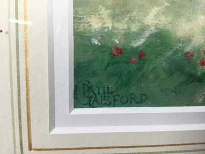 Lot 73 - Paul Gaisford, b.1941 oil on board - rural landscape, signed, 35cm x 24cm in glazed gilt frame