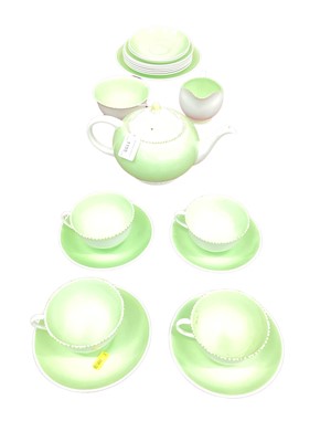 Lot 73 - Susie Cooper teaset with green glaze