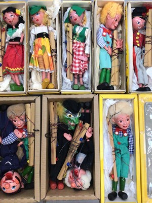 Lot 348 - Group of ten vintage boxed and unboxed Pelham puppets