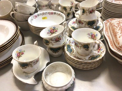 Lot 300 - Group of various tea and dinner ware including Paragon 'Belinda', Royal Doulton 'Greenbrier', Royal Albert 'Berkeley', Portmeirion and other decorative ceramics