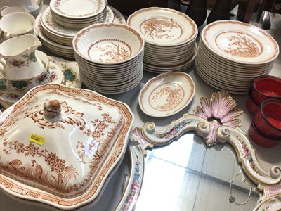 Lot 300 - Group of various tea and dinner ware including Paragon 'Belinda', Royal Doulton 'Greenbrier', Royal Albert 'Berkeley', Portmeirion and other decorative ceramics