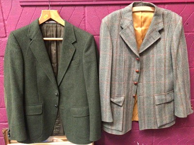 Lot 307 - Burberrys' dark green wool blazer, size 38 and one other vintage Bladen Supasax tweed blazer, size 38S (2)