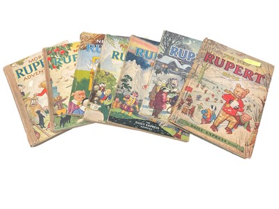 Lot 1414 - Seven early Rupert annuals - 1943, 1945, 1946, 1947, 1948, 1949, 1951