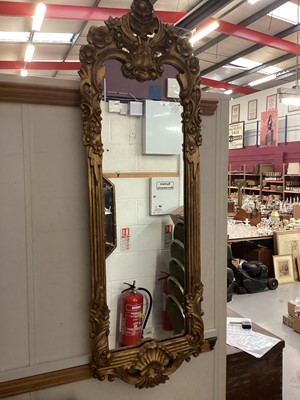 Lot 1363 - 18th century style gilt wall mirror