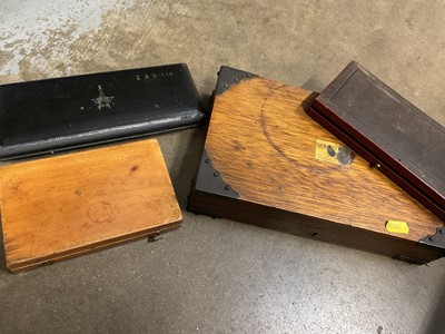 Lot 202 - Four drawing instrument sets