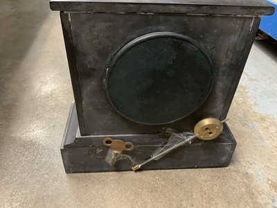 Lot 205 - Victorian slate and marble clock