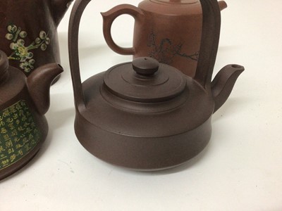 Lot 35 - Group of six 19th/20th century Chinese terracotta tea pots