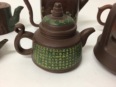 Lot 35 - Group of six 19th/20th century Chinese terracotta tea pots