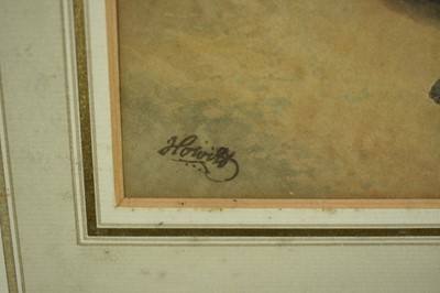 Lot 1075 - Samuel Howitt (1765-1822) watercolour - Still Life with Woodcock and Rabbit, signed, 24cm x 20cm, in glazed gilt frame