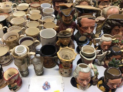 Lot 319 - Collection of Royal Doulton and other character jugs, commemorative mugs and other ceramics